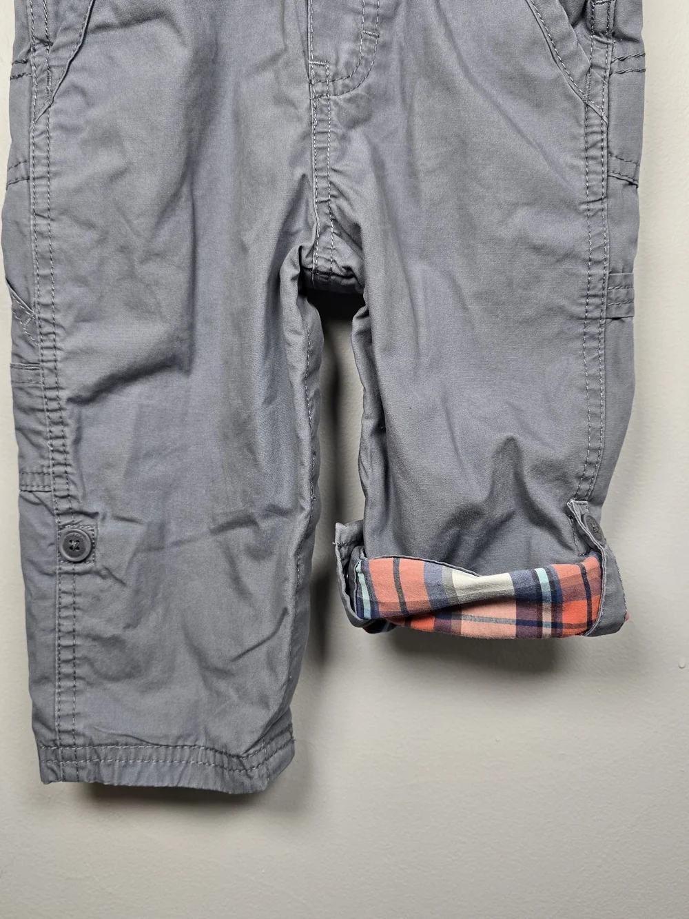 OshKosh B'gosh Boys' Gray Cotton Overalls
